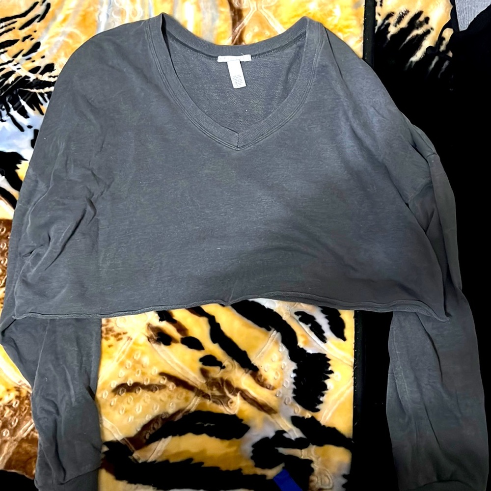Grey Cropped long sleeve